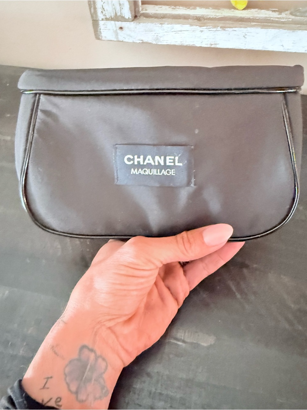 CHANEL Black Maquillage Toiletry Pouch
